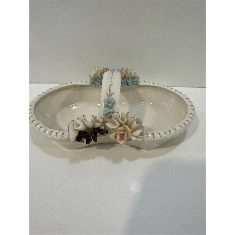 Reina Califa Bone China Trinket Jewelry Basket Holder 224